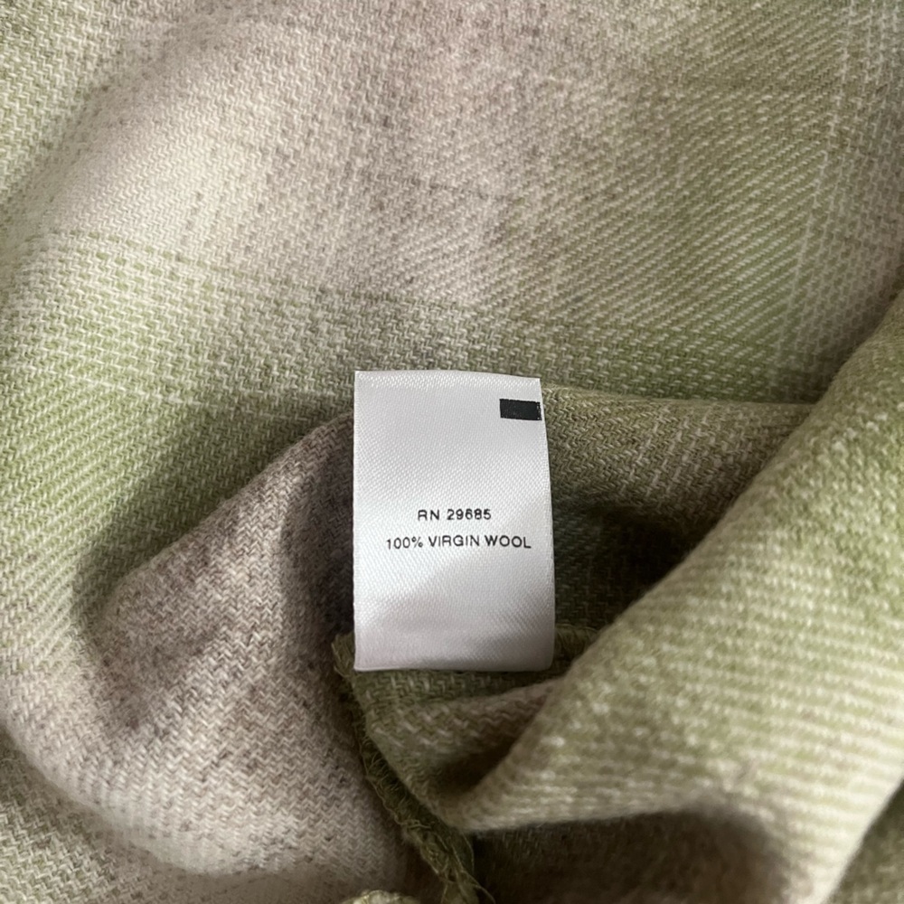 Pendleton Green, light gray, and Cream Plaid Shirt - Picture 4 of 5